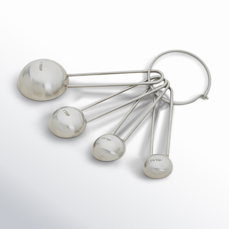 Simple Measuring Spoons, Silver