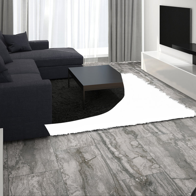 Carreau de faïence en porcelaine mate 3 po x 18 po Beraldi, Basalte
