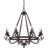 Noble 8-Light Rustic Black Chandelier