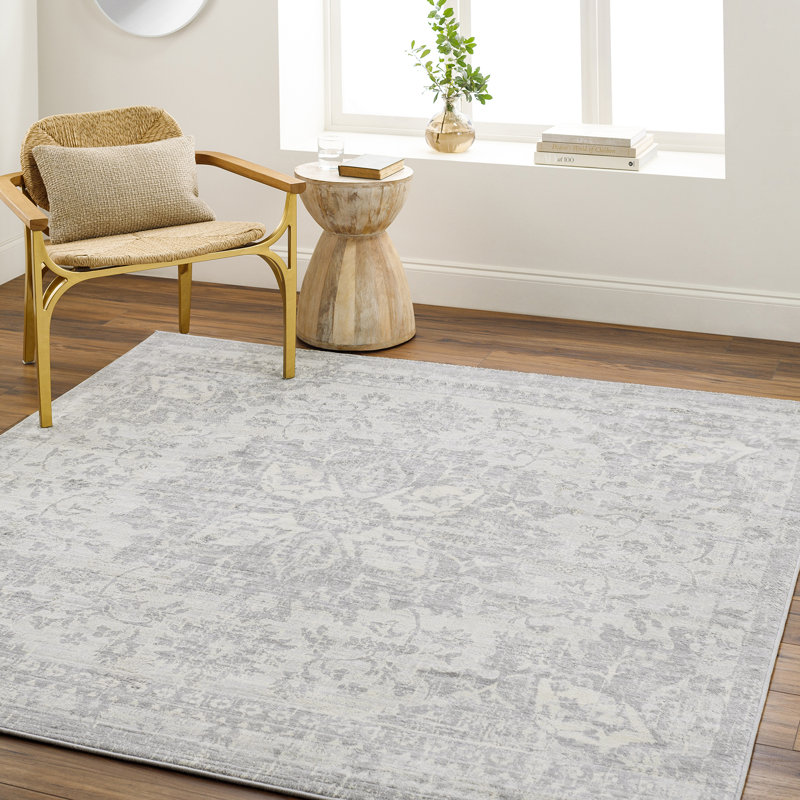 Caelan Grey/Ivory Area Rug, Rectangle 140 x 200 cm