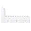 Lit plateforme simple en bois avec lit gigogne et tête de lit, 2 tiroirs, blanc