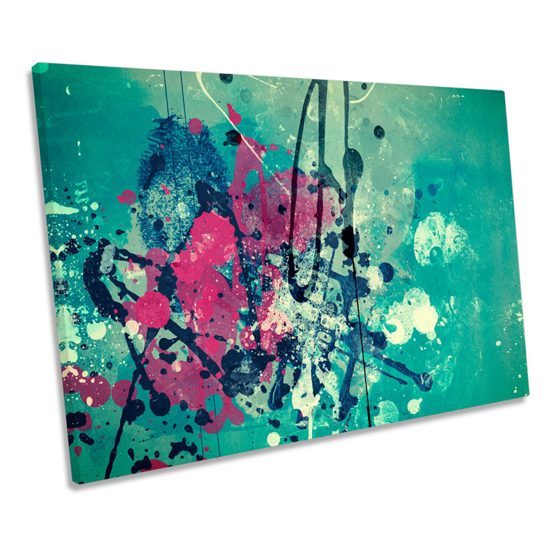 Grunge Modern Abstract - Wrapped Canvas Print, 91.4cm H x 137.2cm W x 4cm D