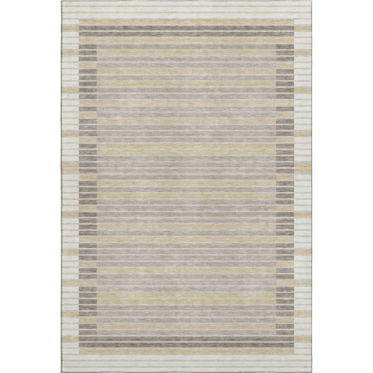 Premium Machine Washable Elize AMF1398 Stripes Rug