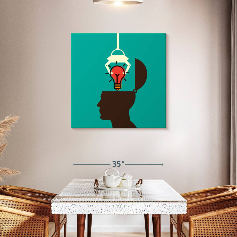 Keiri Tapping An Idea, 36" H x 36" W