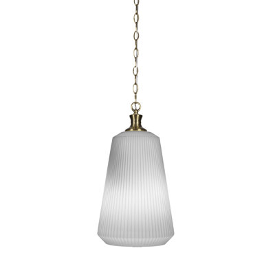 Luminaire suspendu à chaîne avec verre 11 po Carina