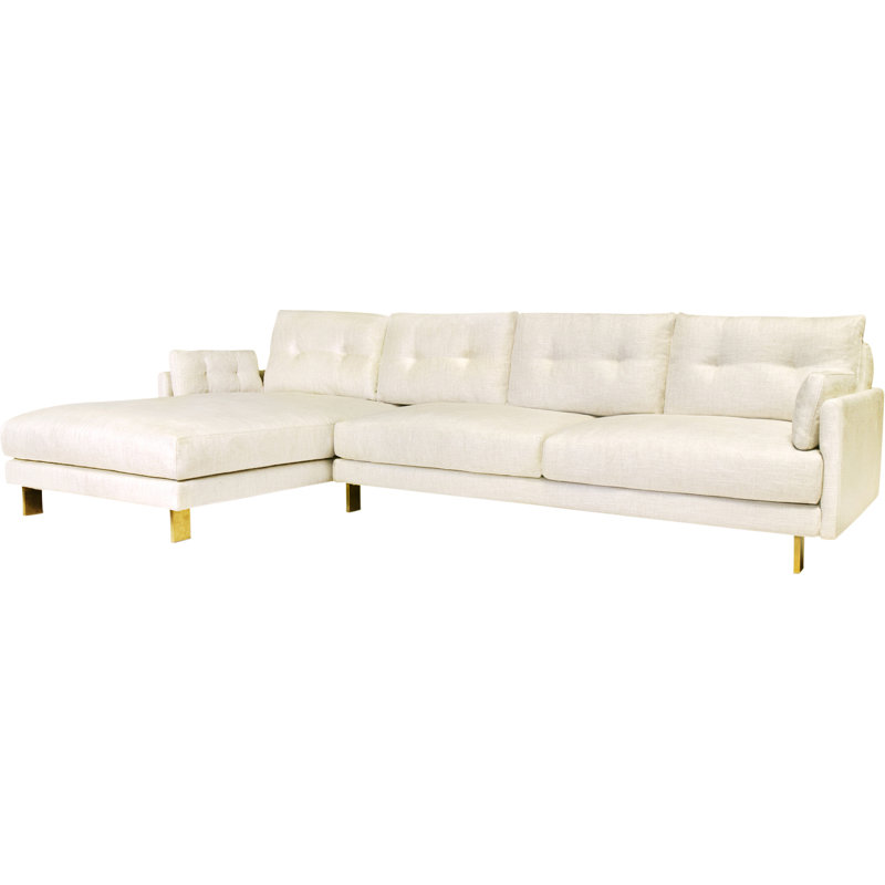LAF Malibu Sectional, Charcoal Rayon/Viscoce, Left Hand Facing
