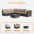 Wicker 6 - Person Patio Conversation Set with Cushions-96004904-97637278