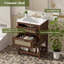 Meuble-lavabo de salle de bain avec lavabo en céramique intégré et tiroirs de rangement-1349015738