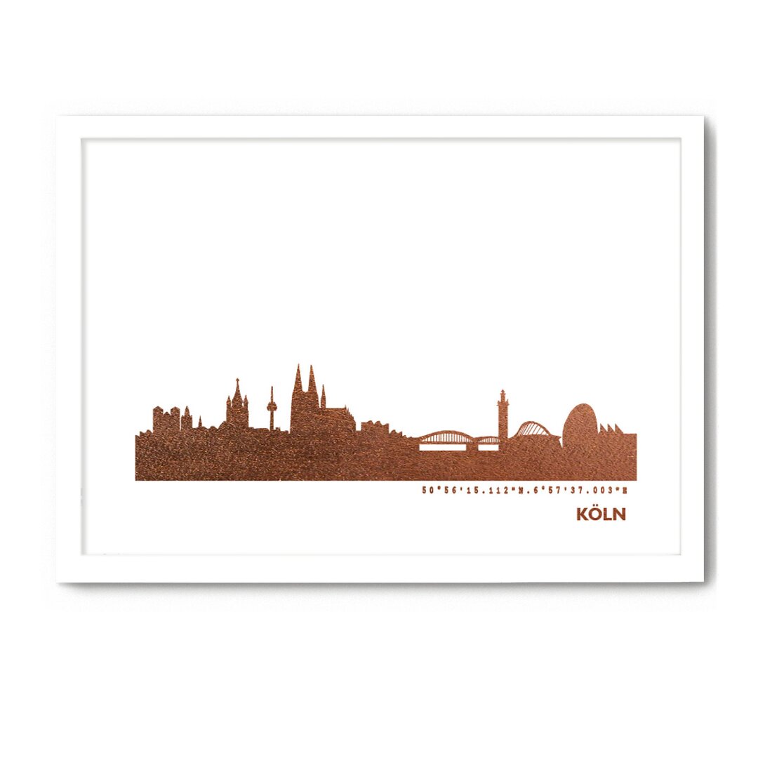 Gerahmtes Poster Cologne Skyline