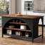 Îlot de cuisine avec 3 tablettes de rangement, table de bar 55 po-1556170788