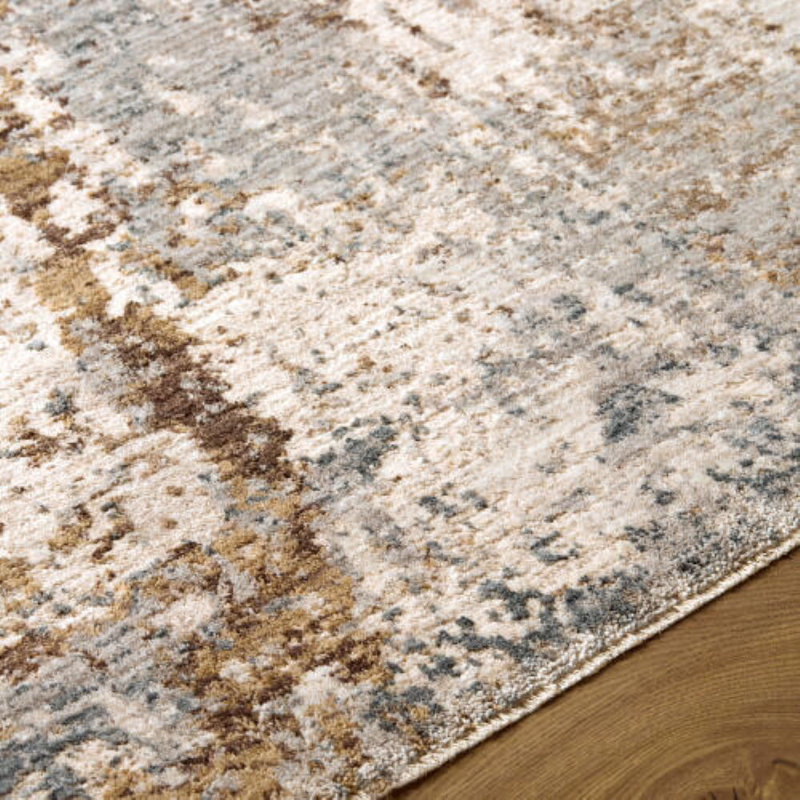 Tapis tissé à la machine Rueben, Rectangle 4'12" x 7'5"