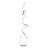 Modern Floor Lamp With LED Light Ribbon Column - Brushed Nickel Finish, Built-In 30W LED Array, 2800 Lumens, Foot Switch, Slim Profile For Living Room Bedroom Office