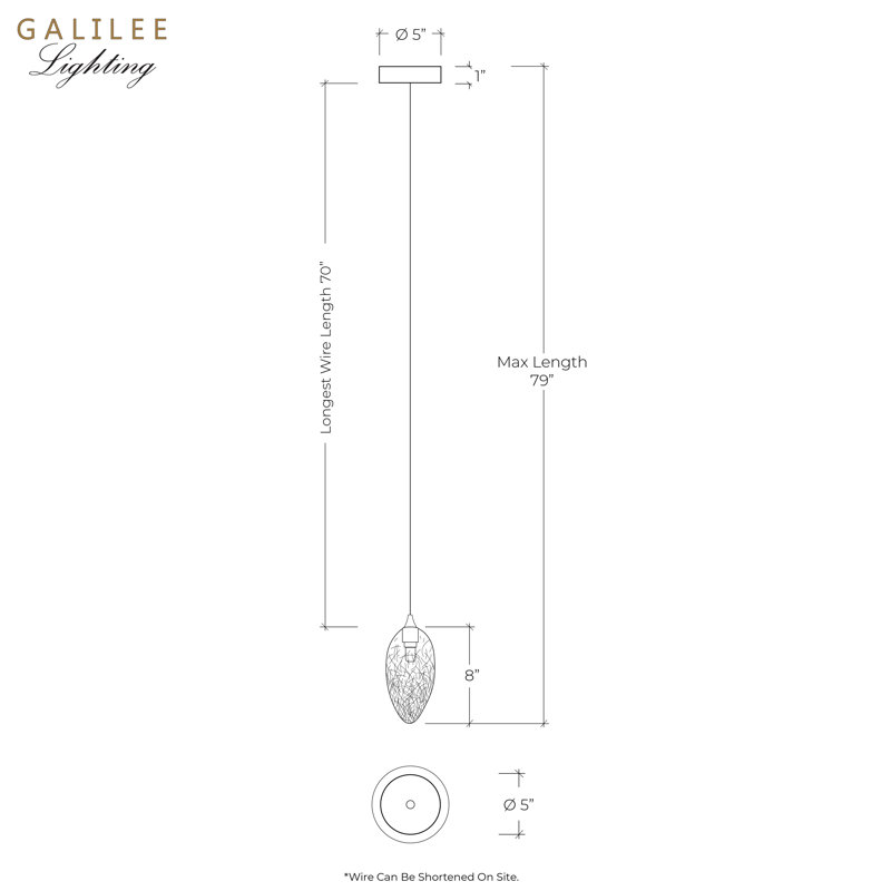 Mist 1 - Light LED Pendant, Clear, Satin Nickel