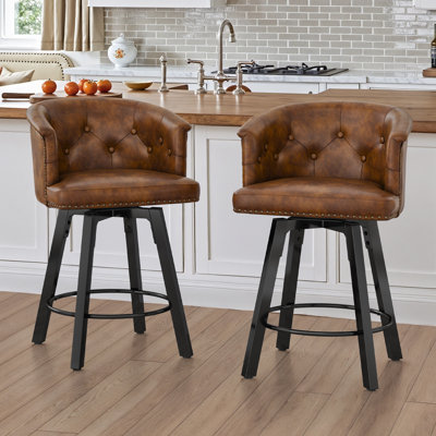 Swivel Upholstered Counter Stool