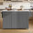 Jamera 60.2"W Kitchen Island with Two Large Storage Cabinets And Drawers, Locking Wheels-732966377