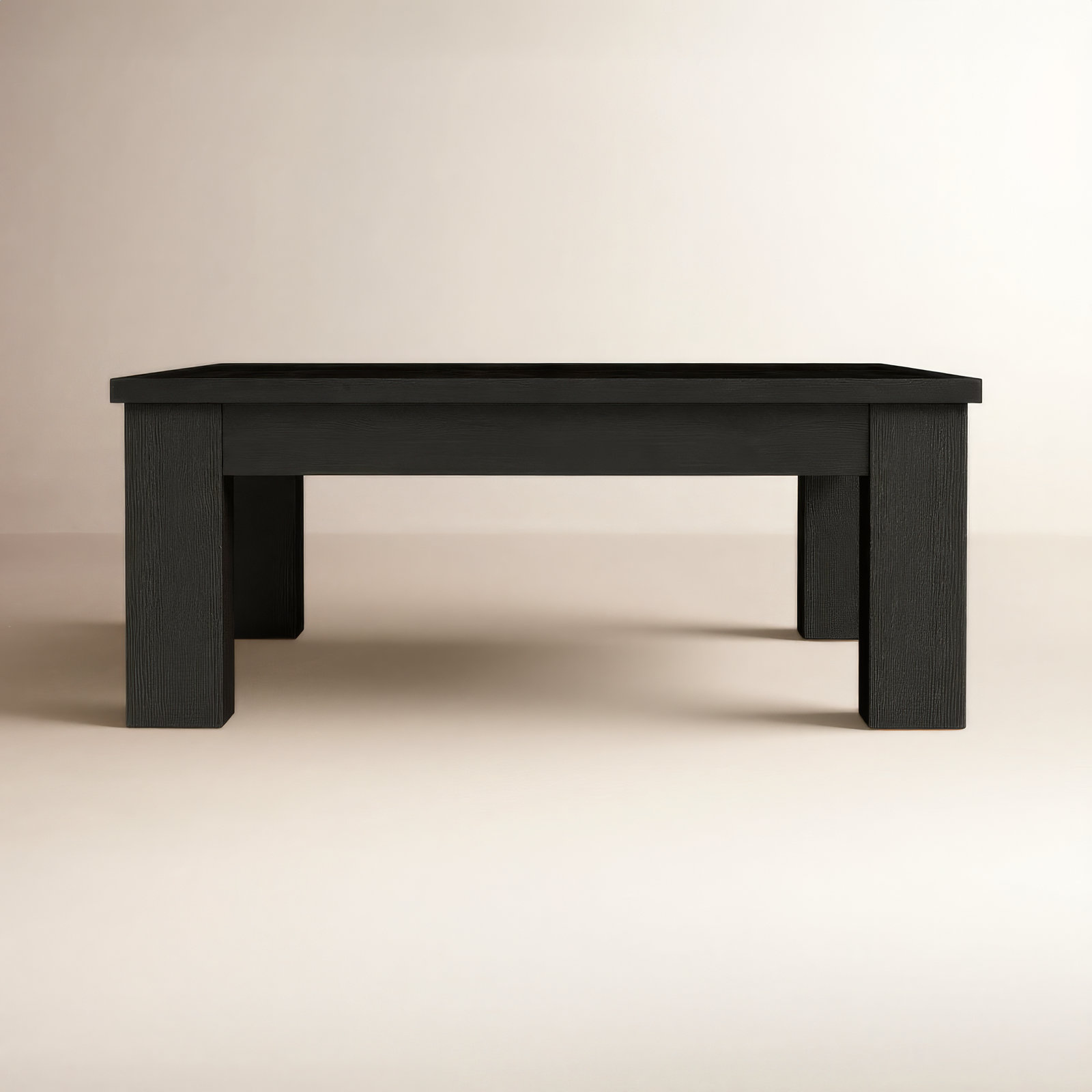 Dutton 42" Oak Coffee Table, Cracked Espresso