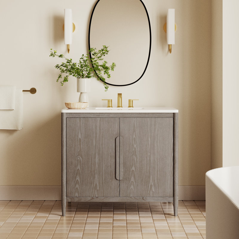 Elinor 36" Single Bathroom Vanity with Quartz Top 