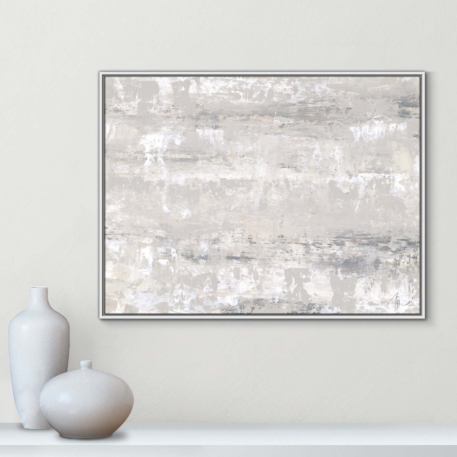 Desert Winds by Filippo Ioco - Print, White Framed Canvas, 31.5" H x 41.5" W x 2" D