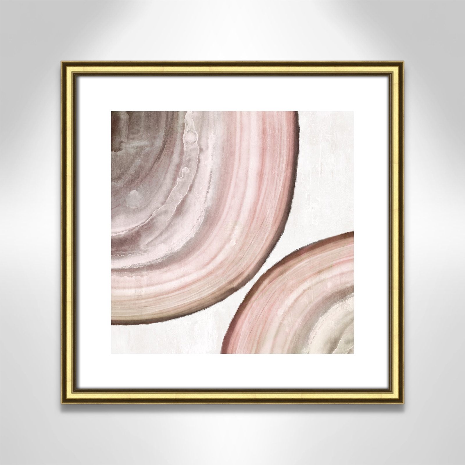 Boyd "Endless Blush" Painting by Eva Watts, 18.25" H x 18.25" W x 0.88" D, Gold Framed Paper