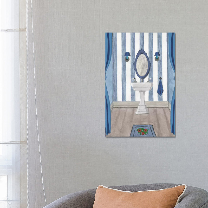 Blue Batroom I by Martin James - Wrapped Canvas Gallery-Wrapped Canvas Giclée, 66.04 cm H x 45.72 cm W x 1.91 cm D