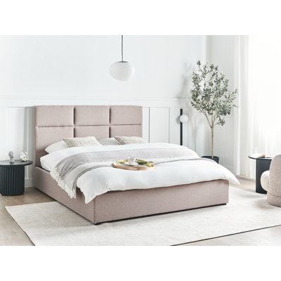 Ottoman Bed Fabric LAGORD 200 cm Taupe