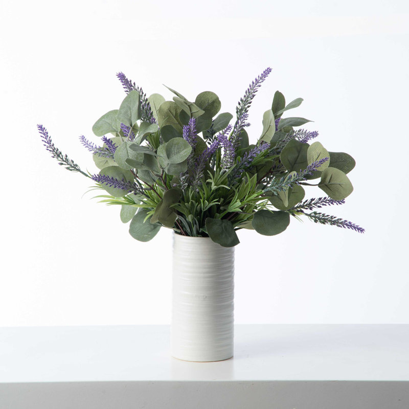 Silk Lavender Arrangement in Vase