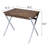 Weathered Oak And Chrome 2-Drawer Writing Desk