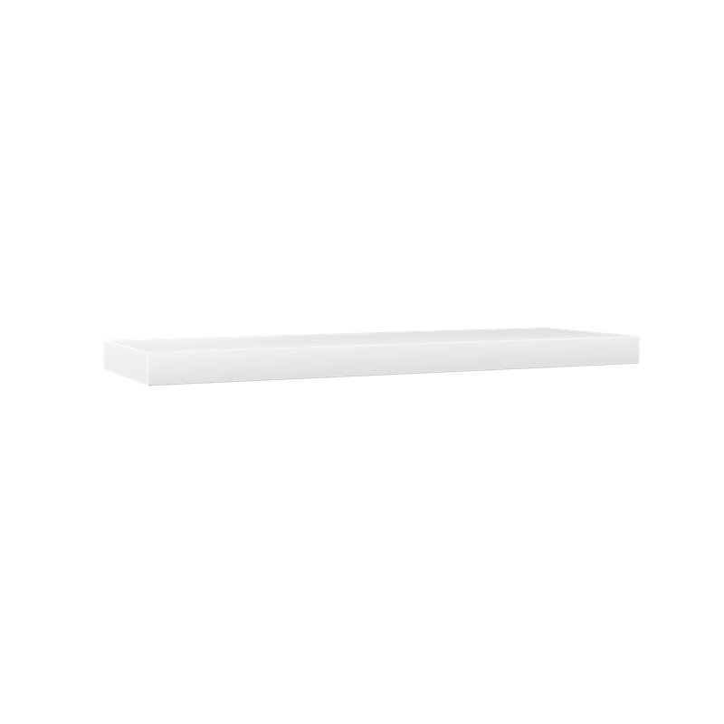 Painted Wood Floating Shelf, White