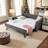 Twin Size Upholstered Daybed With Pop-Up Trundle USB Charging Plywood & MDF Frame-1693897391
