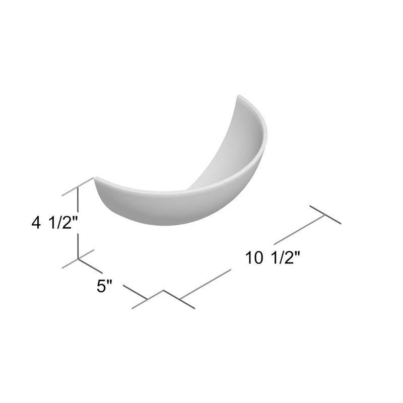 Maarten Ceramic Half Moon, Hammered Iron