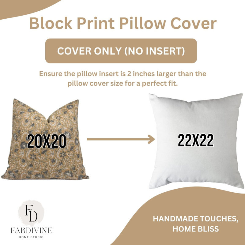 Housse de coussin d'intérieur Floral Linen, 26 po x 26 po