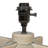 Grey Ceramic Table Lamp with Crossed Base and Linen Shade