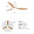 Ceiling Fan With Light, Ultra-Slim Flush-Mount Design, 3 Abs Plastic Blades, Remote Control Included, 6-Speed Adjustment, Reversible Dc Motor, Quiet Operation, Ideal For Bedrooms, Indoor/Outdo-1779388479
