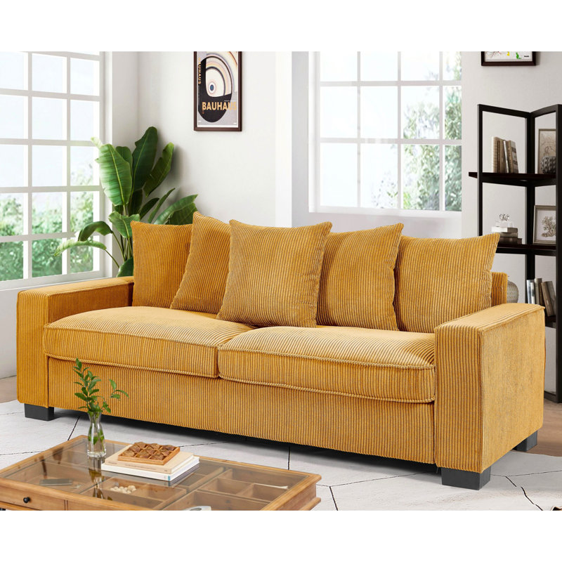 Widney 88'' Corduroy Sofa, Ginger
