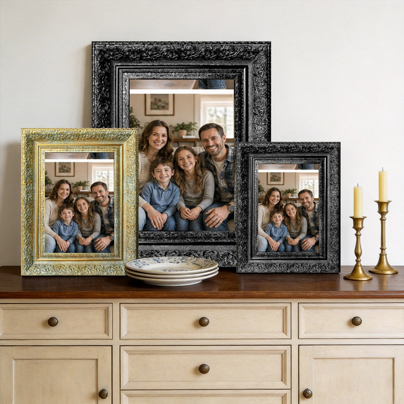 Cadre photo raffiné noir 1 pièce 11 "x 14" pour cadeaux de fête des Mères, Noir, 1, L 11 po x H 14 po