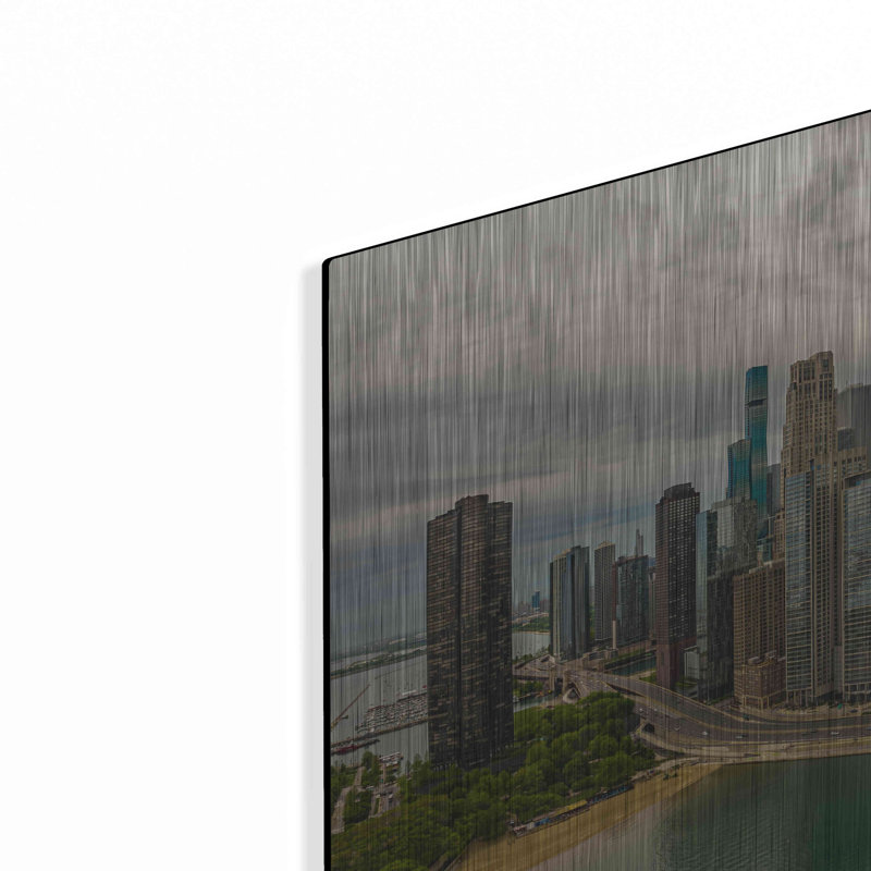 "Cloudy Chicago 2" par AKG, H 12 po x l 24 po