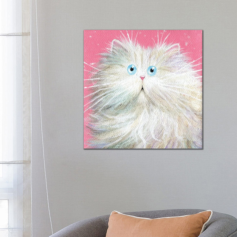 White Persian by Kim Haskins - Wrapped Canvas Painting, 66.04 cm H x 66.04 cm W x 1.91 cm D