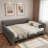 Upholstered Daybed With Usb And Slats Support-776893113