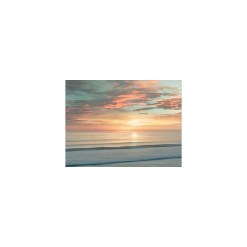 «Beach Sunrise», art mural sur toile sans cadre 24 po x 18 po