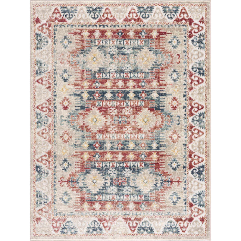 Bindin Oriental Beige Area Rug, Rectangle 2' x 3'