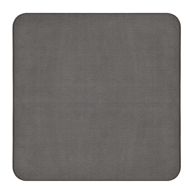 Pantela Skid-Resistant Carpet Indoor Area Rug Floor Mat - Gray, Square 6'