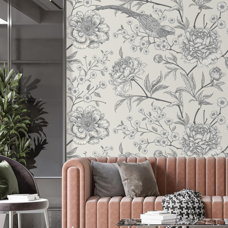 Bordure florale pelez et collez, L 48 po x l 48 po