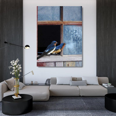 «Lark Manor ™ Vest», art sur toile tendue par Chris Gallery, fenêtre Barn Swallows