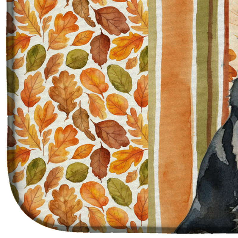 Belgian Sheepdog Groenendael Heirloom Fall Dish Drying Mat