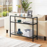 Solitro 39.5'' Glass Top Console Table