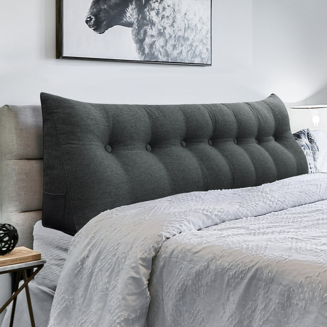 Sit-Up Back Comfort Large Triangular Bolster Headboard Reading Wedge Pillow WOWMAX 