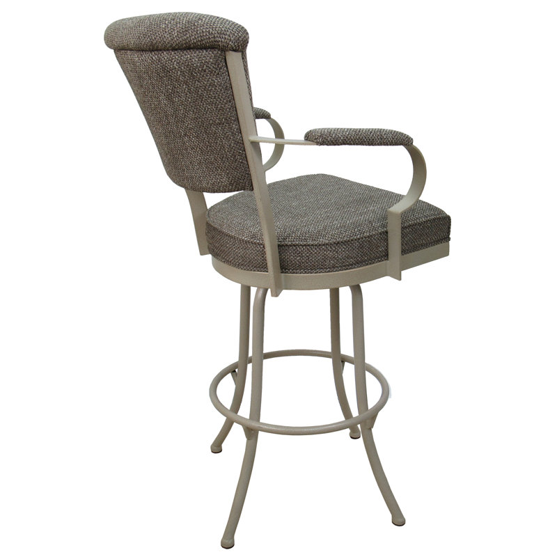 Ivette Miami Extra Tall 34" Metal Stool - Noam Base, Dark Gray