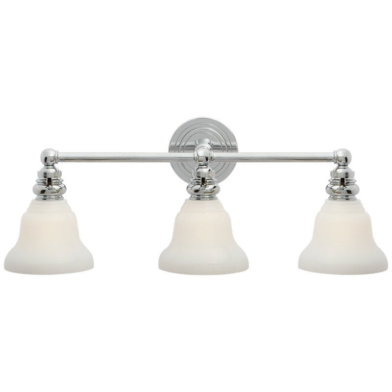 Chapman & Myers Boston Functional Triple Light, Polished Nickel