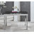 Tierra Modern Glass & Metal Extendable Dining Table Set & 6 Luxury Faux Leather Dining Chairs-1204126083