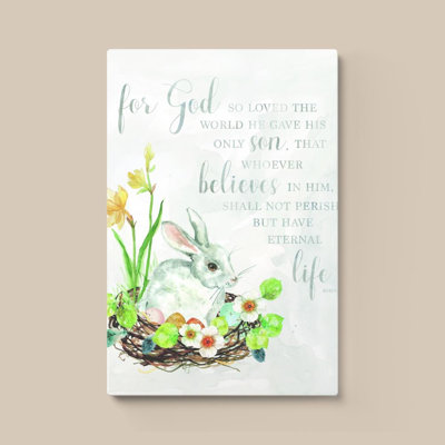 For God Believes by Carol Robinson - Graphic Art on Canvas